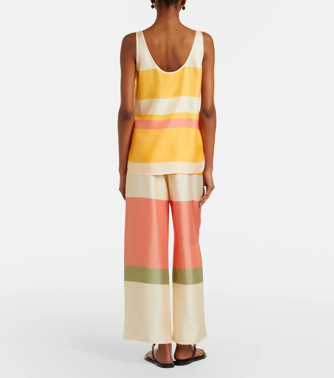 Eres - Lollipop silk twill wide-leg pants