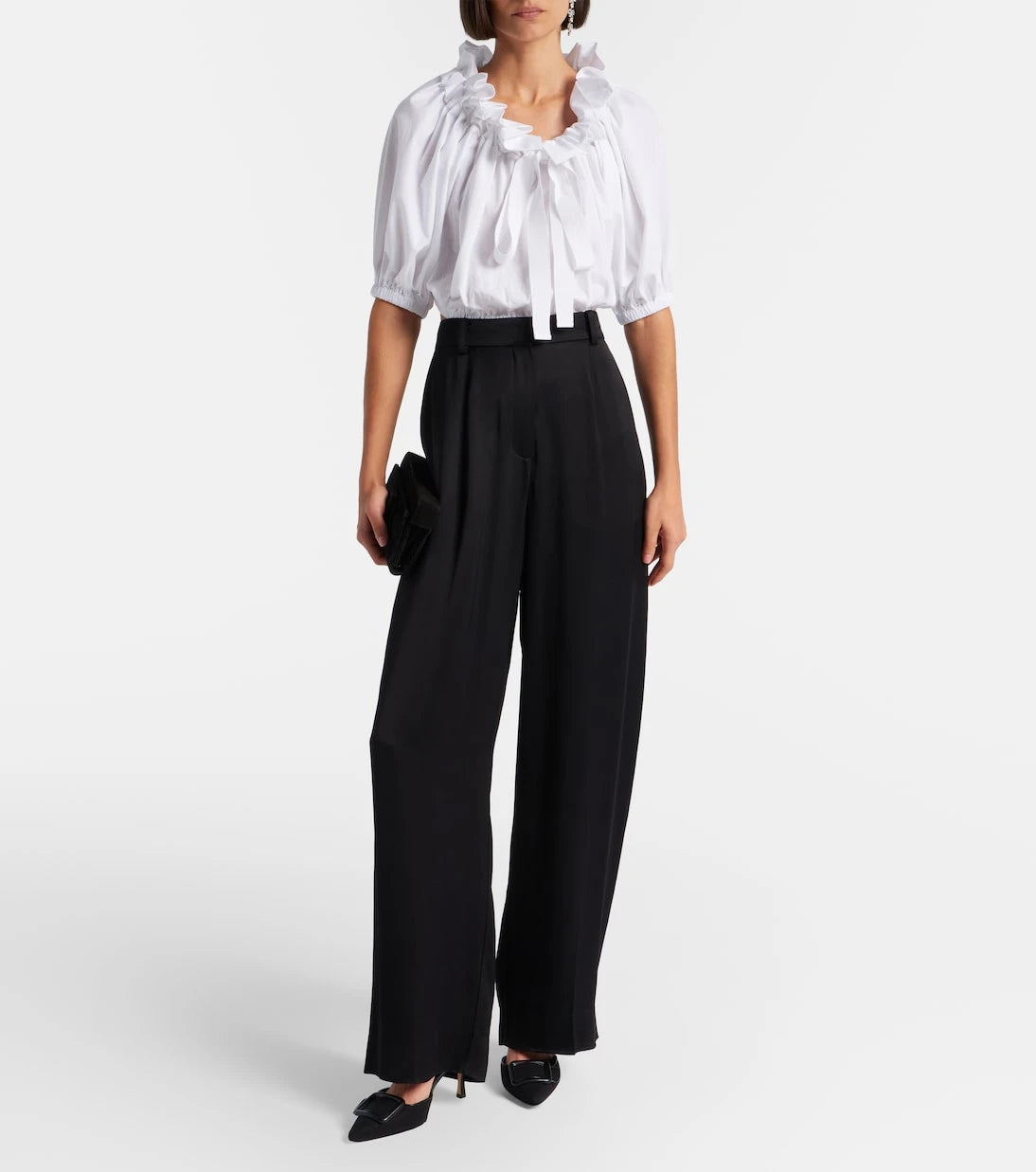 Patou - Ruffled cropped cotton top