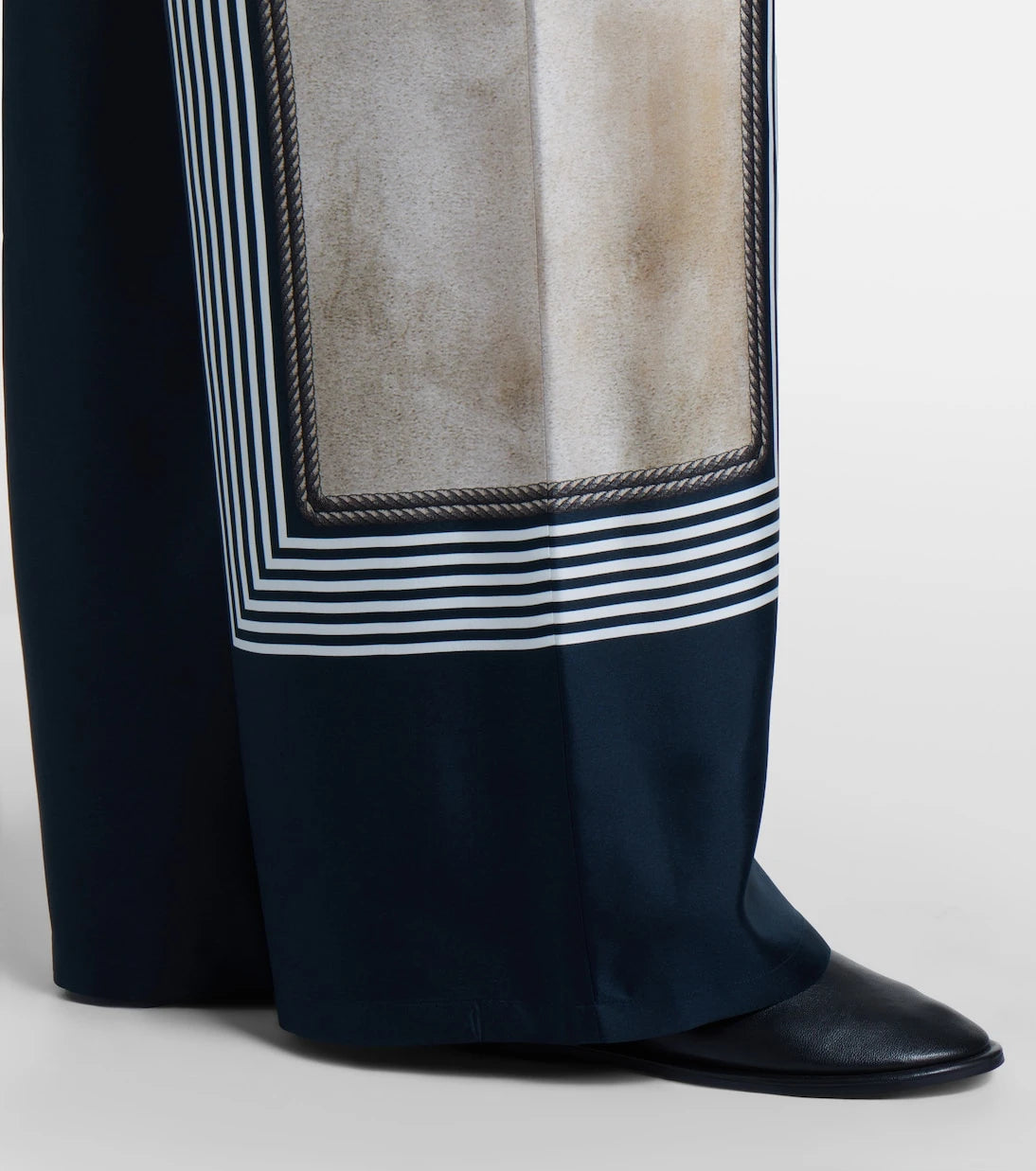 Max Mara - Printed silk twill palazzo pants