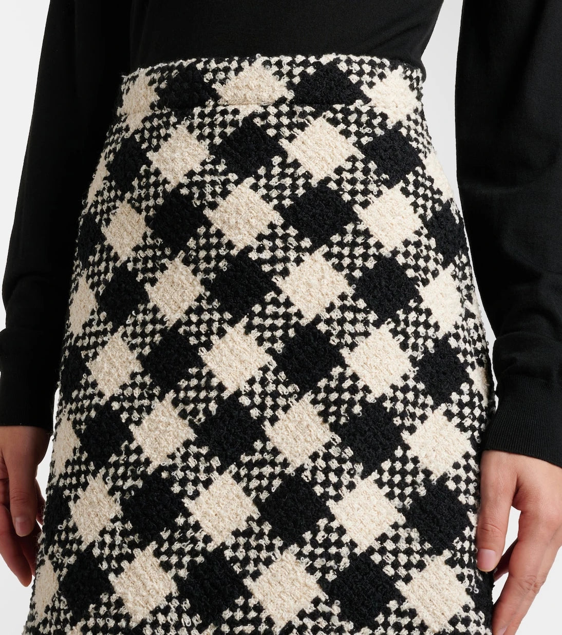 Valentino - Cotton and wool-blend tweed miniskirt