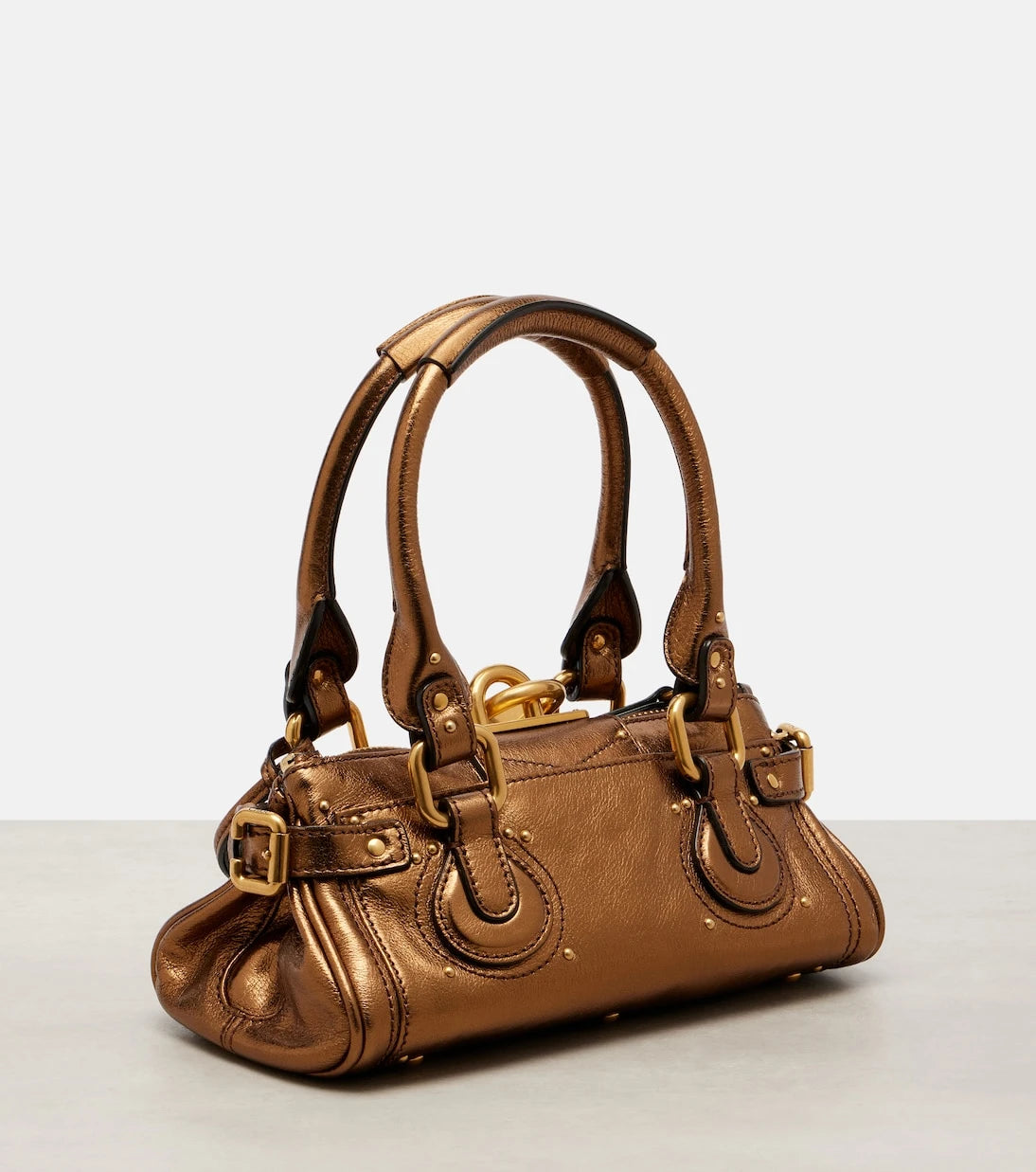 Chloé - Paddington metallic leather shoulder bag