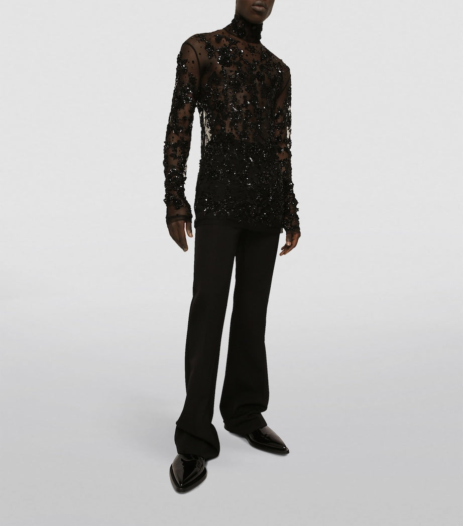 Dolce & Gabbana Embellished Long-Sleeve T-Shirt