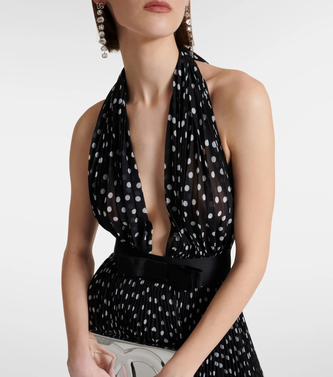 Dolce&Gabbana - Polka-dot chiffon midi dress
