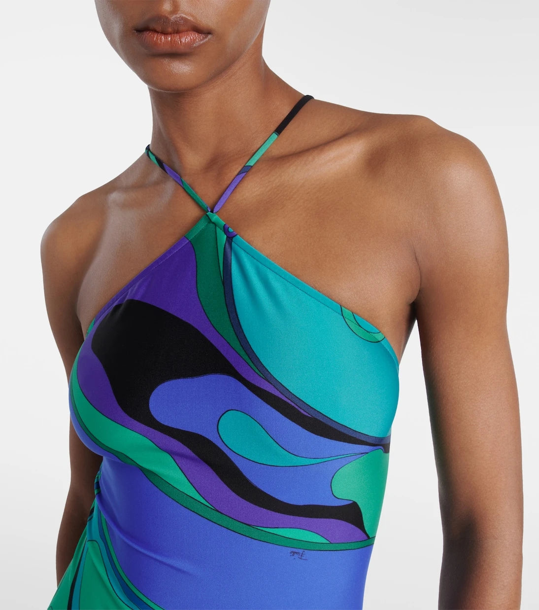 Pucci - Orchidee halterneck swimsuit