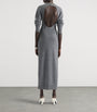 Givenchy Grey Cashmere Open Back Midi Dress