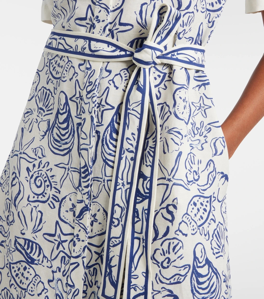 Simkhai - Audria printed linen-blend shirt dress