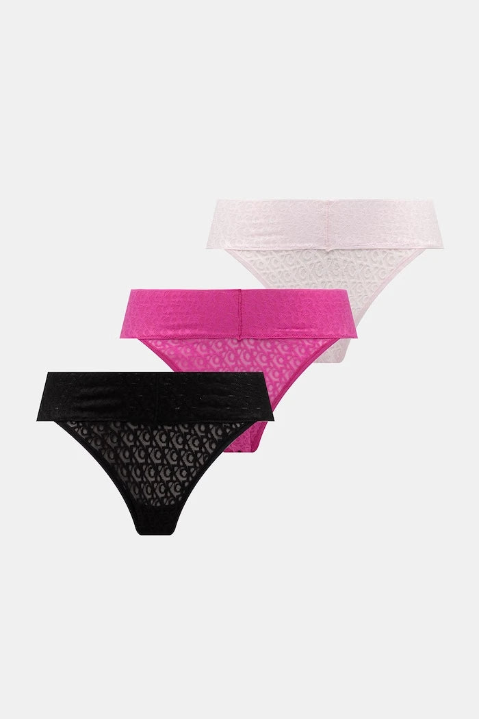 Calvin Klein Underwear dantel detaylı kadın bikini 3’lü