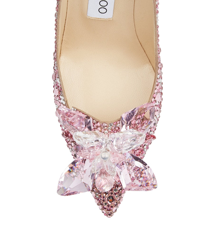 Pink Alia 85 Crystal Pumps