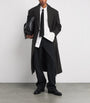 Black Boiled Wool Overcoat