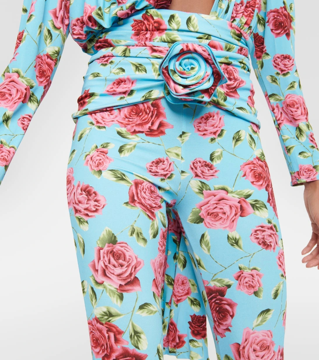 Magda Butrym - Floral-appliqué printed leggings