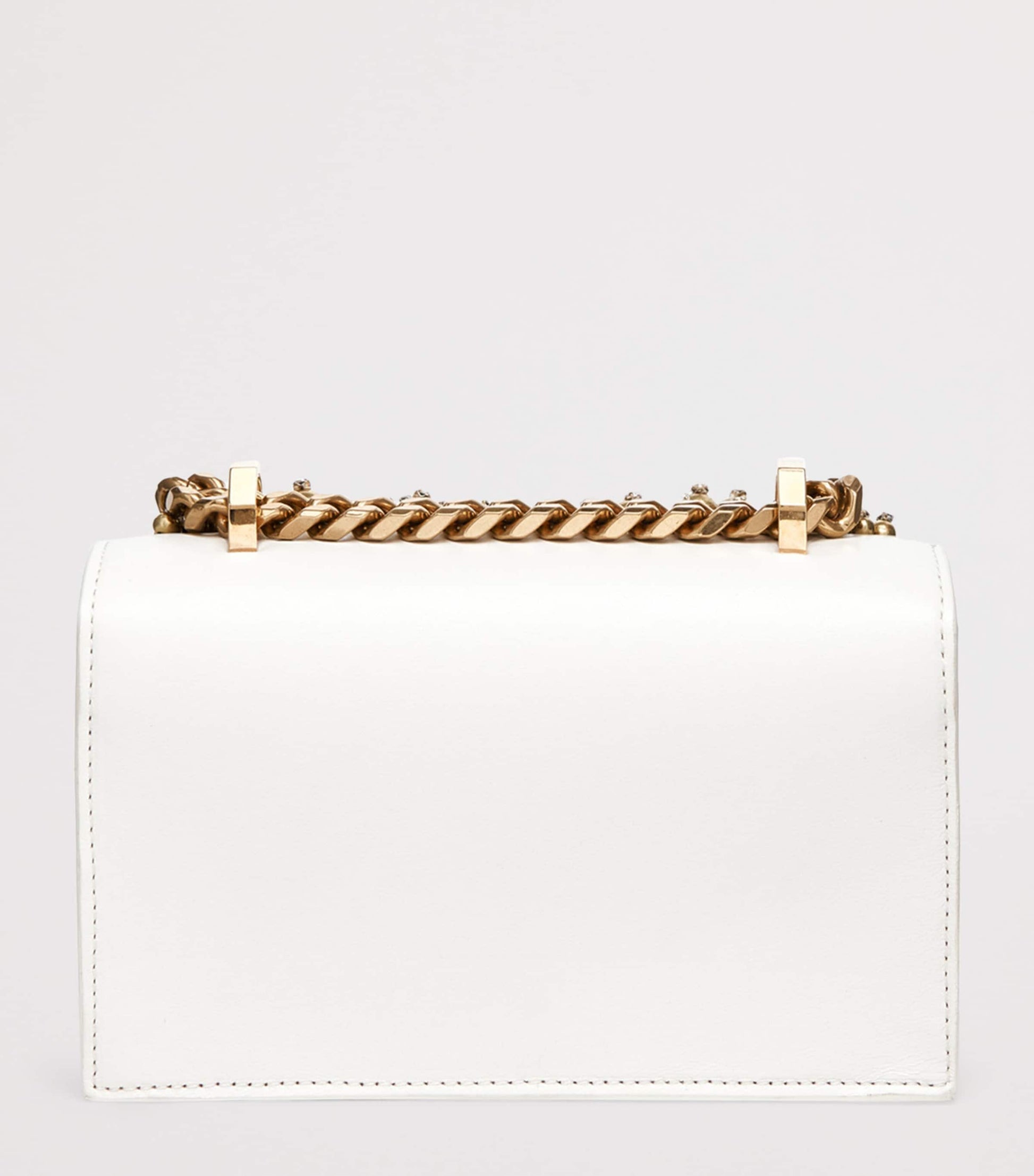 Leather Embellished Jewelled Satchel