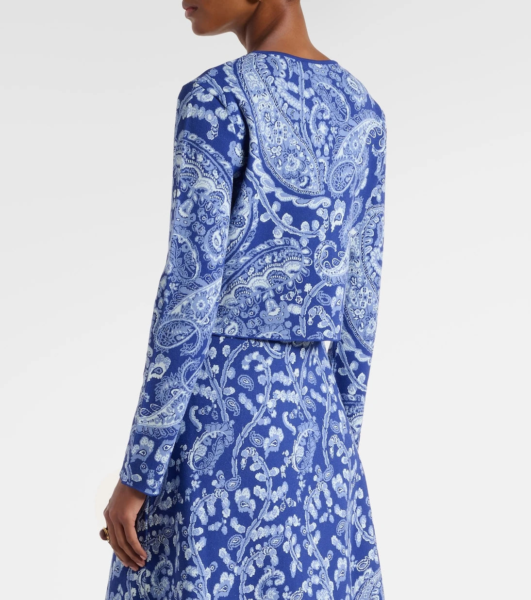 Etro - كارديجان جاكار قصير بنقشة البيزلي