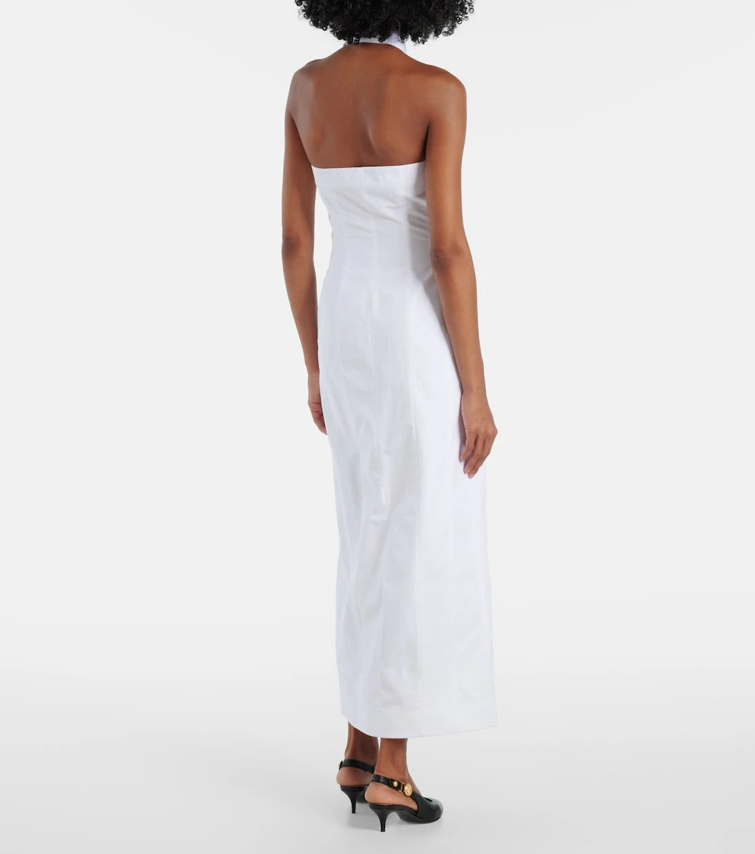 Balmain - Open-back buttoned poplin shirt dress