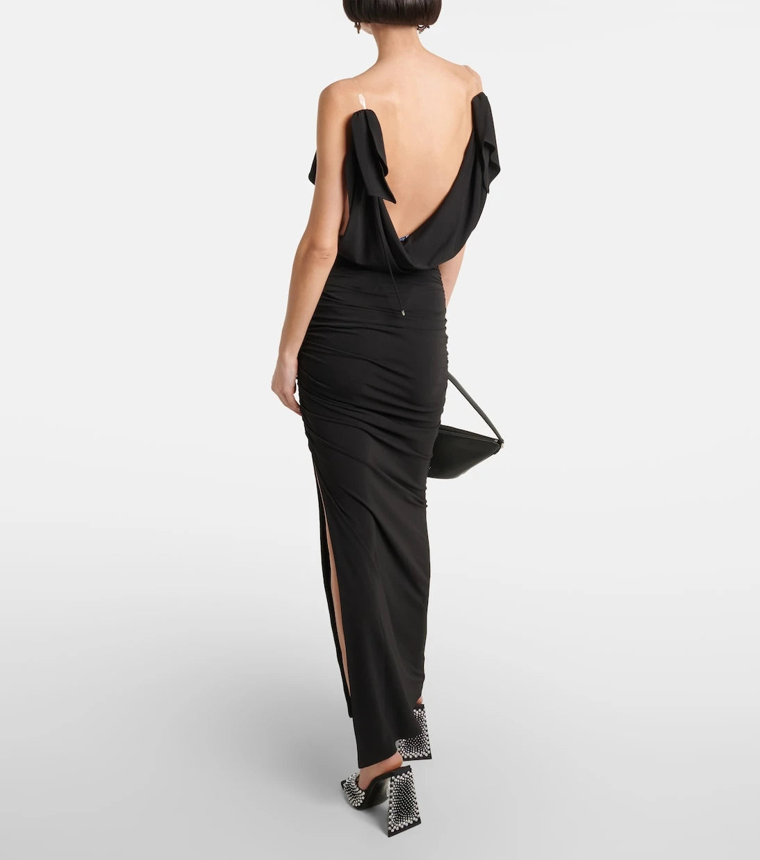 The Attico - Ruched draped jersey gown