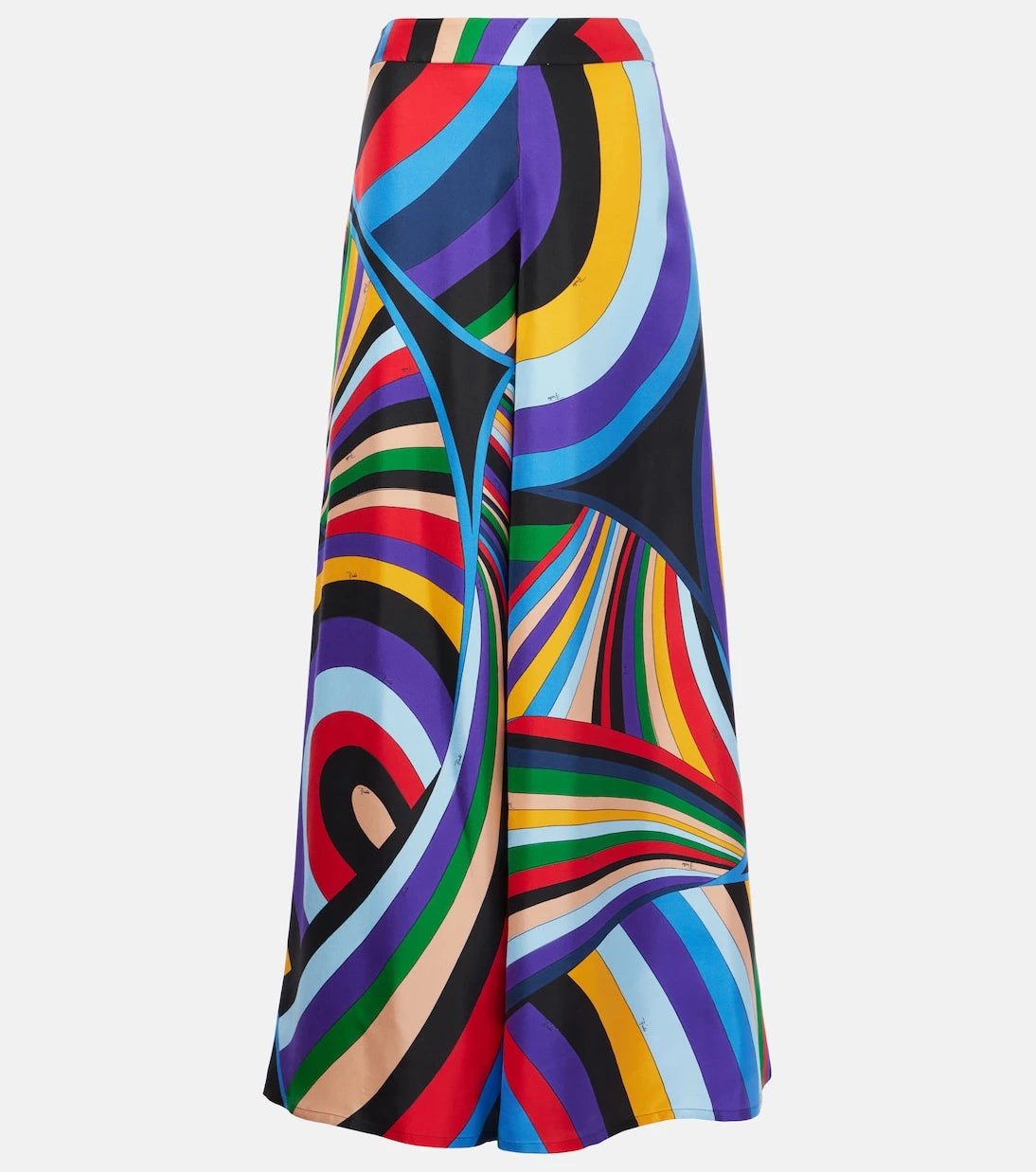 Pucci - Iride silk twill wide-leg pants