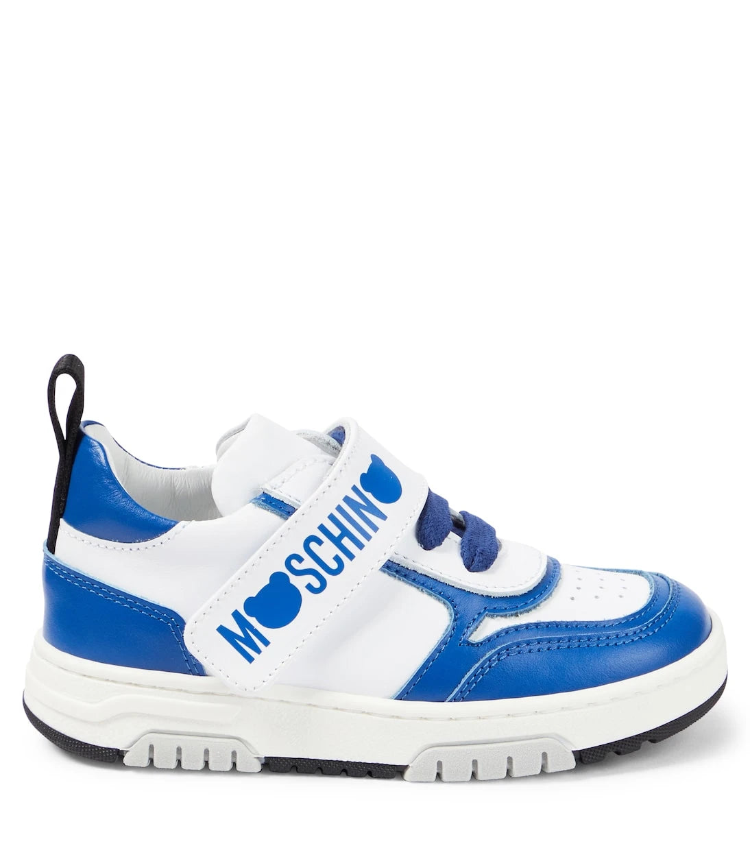 Moschino Kids - أحذية رياضية جلدية بشعار