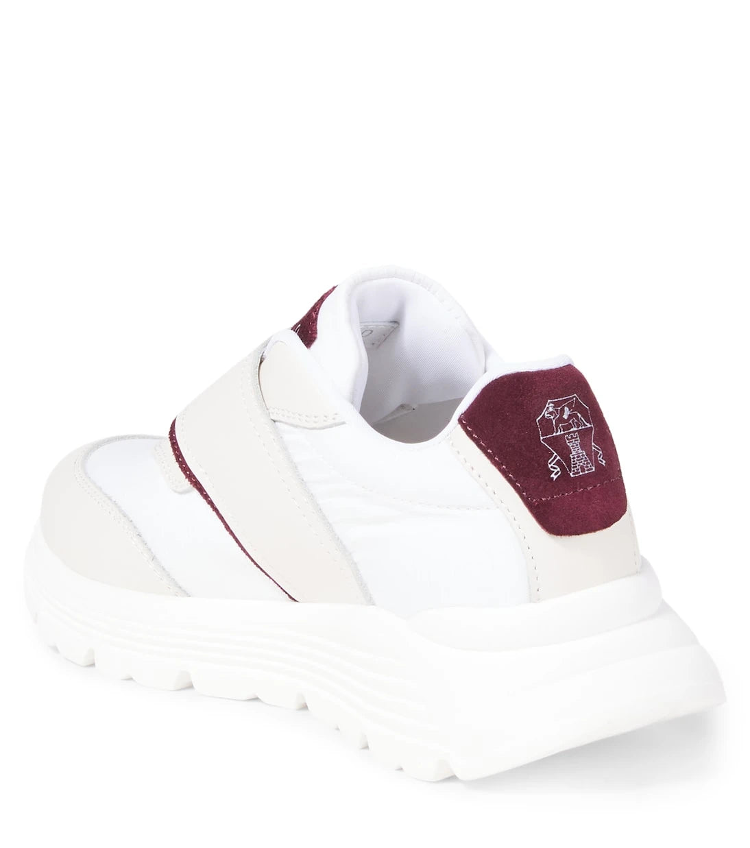 Brunello Cucinelli Kids - Leather-trimmed sneakers