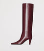Saint Laurent Pink Patent Leather Jill Knee-High Boots 75