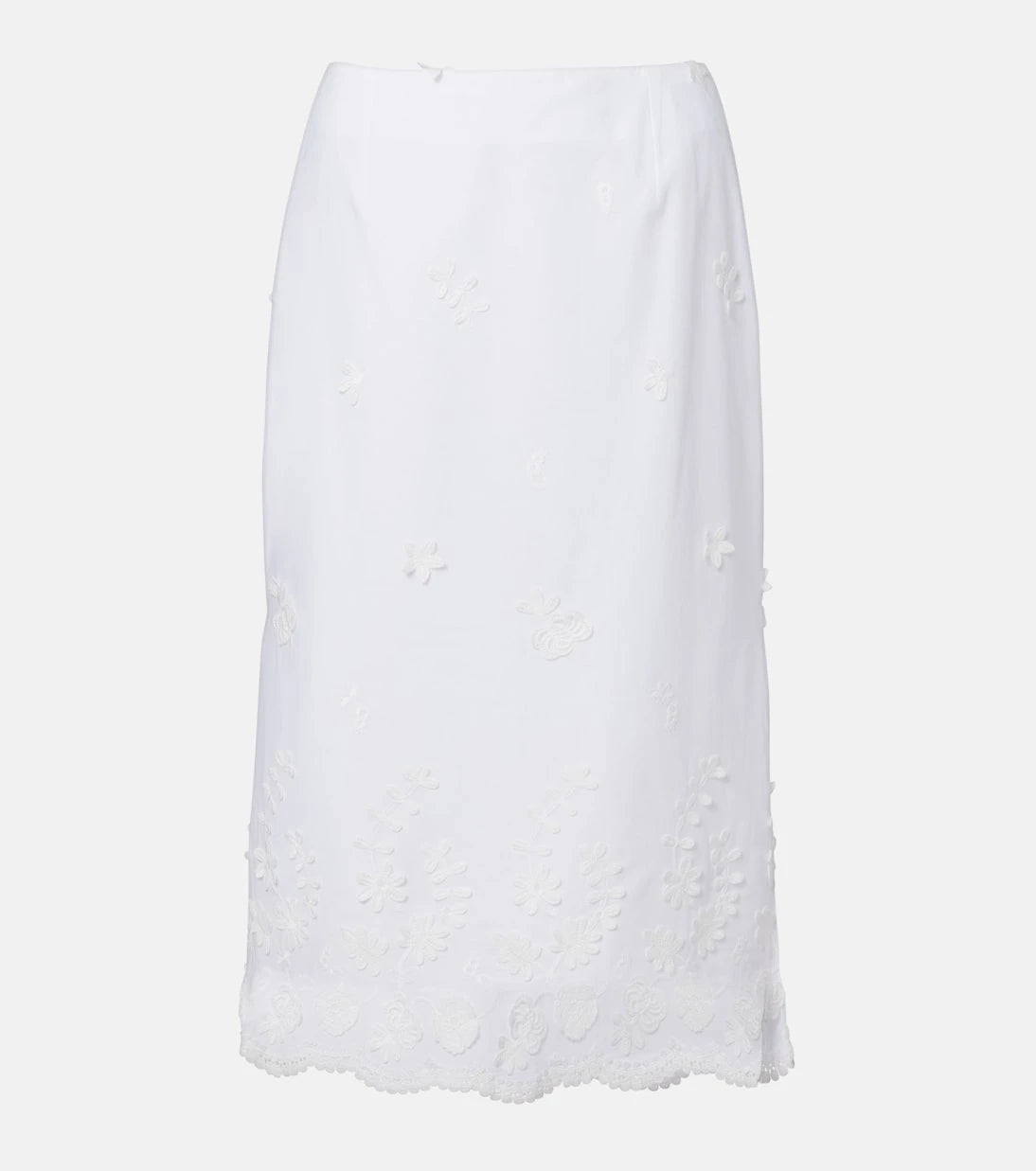Altuzarra - Malik embroidered cotton midi skirt