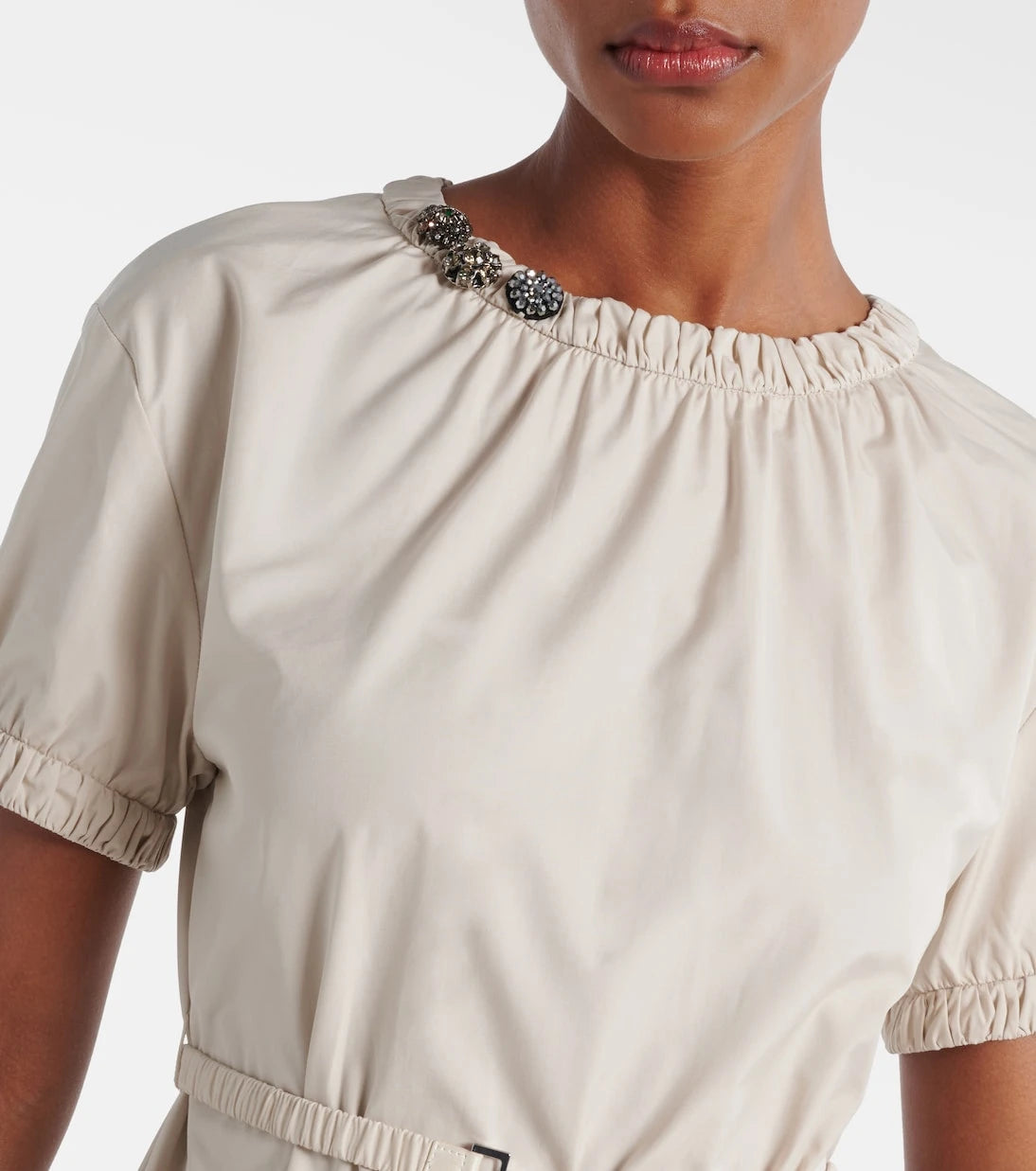 'S Max Mara - Terry cotton poplin midi dress