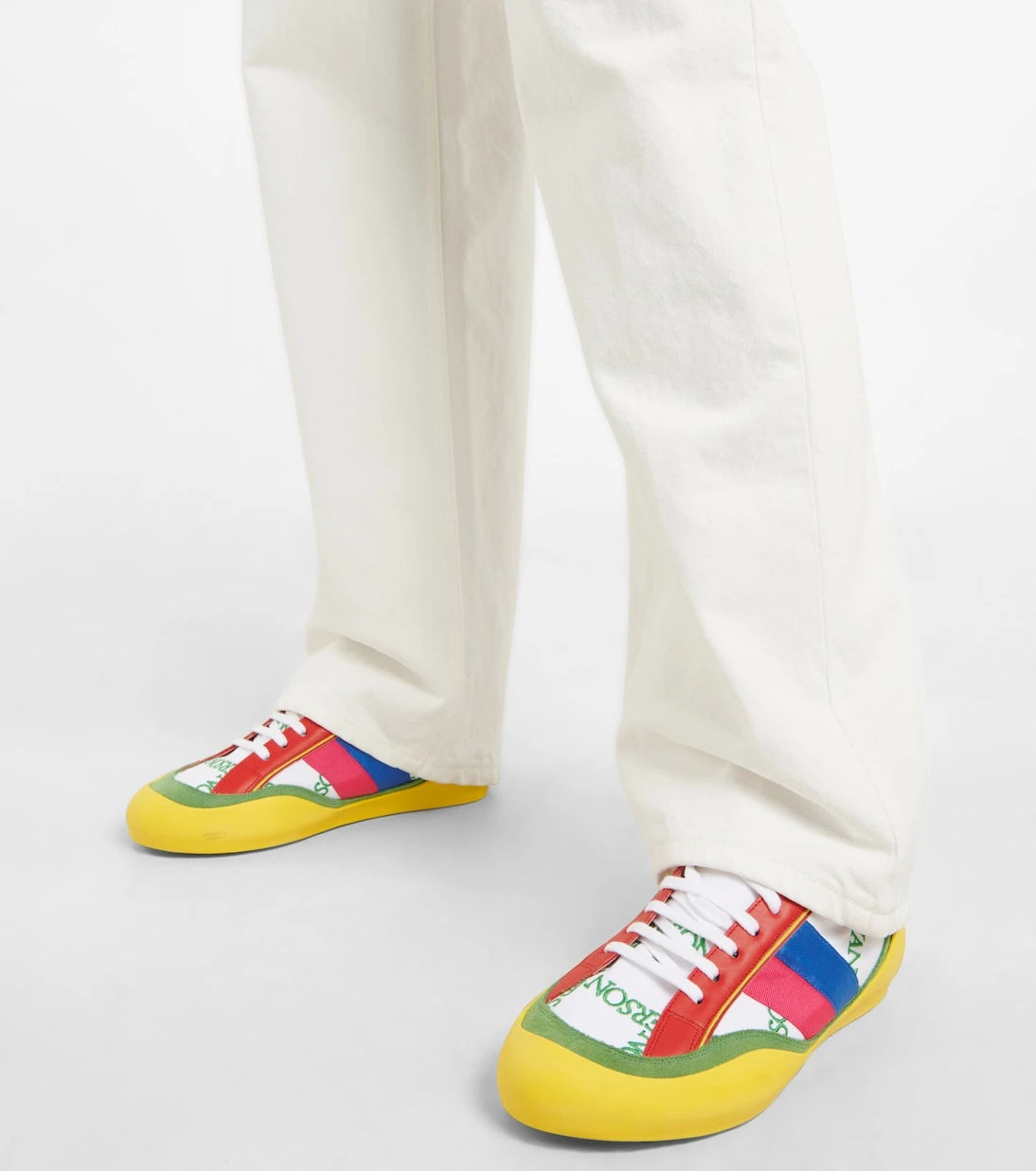JW Anderson - Bubble colorblocked canvas sneakers