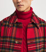 Polo Ralph Lauren Red Wool Tweed Plaid Balmacaan Coat
