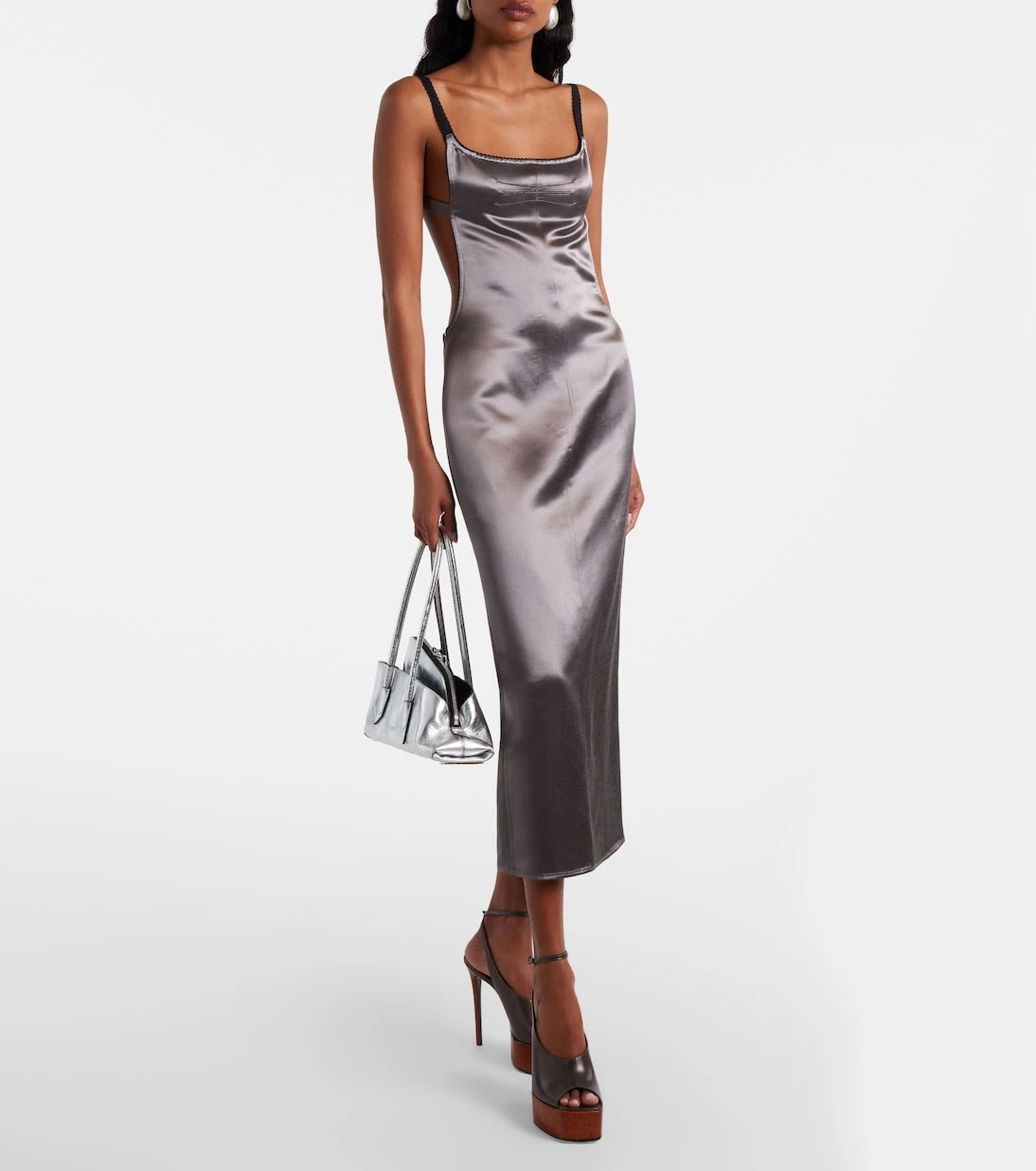 The Attico - Ornella leather platform slingback pumps