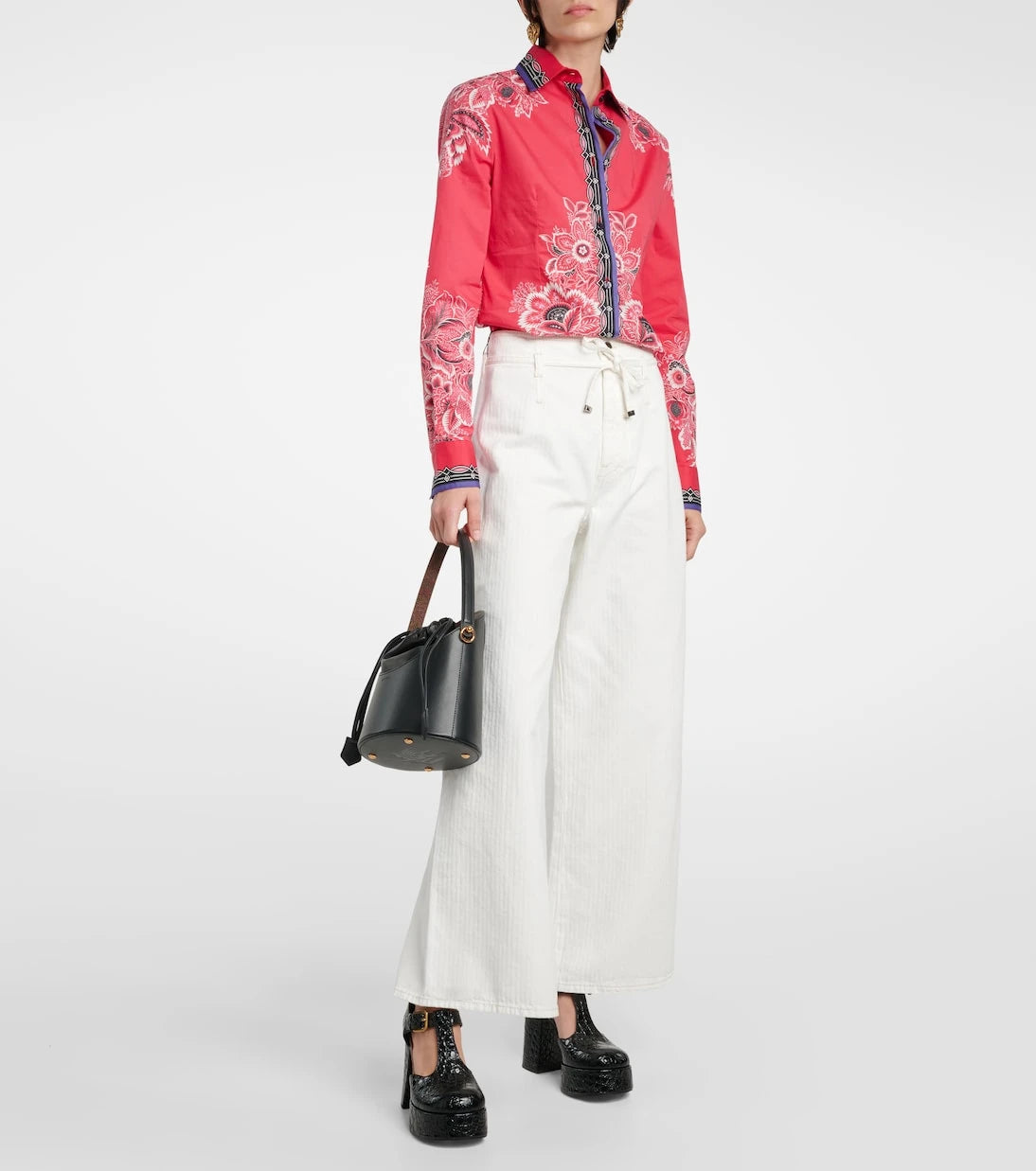 Etro - Floral cotton-blend shirt