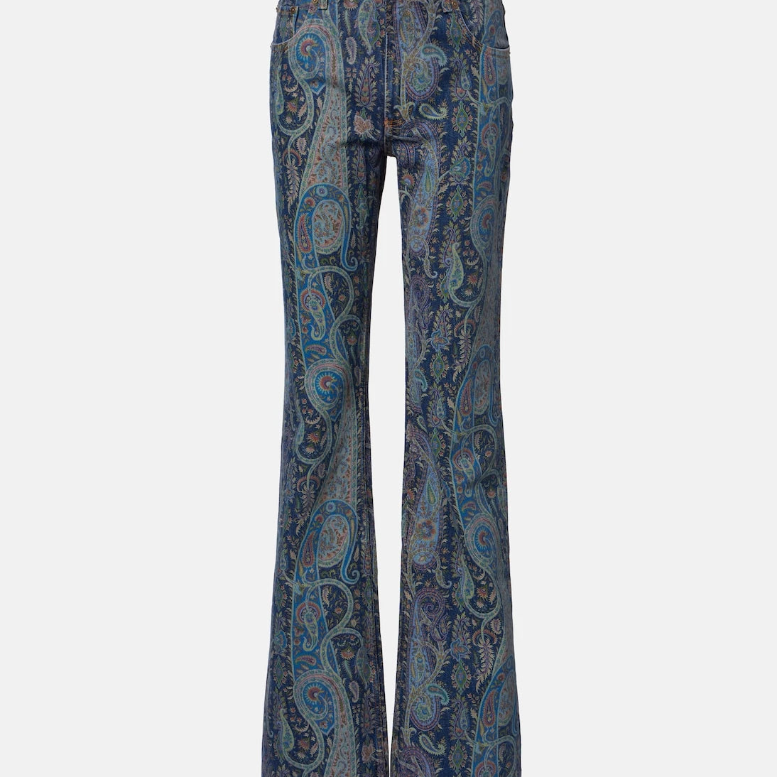 Etro - Printed flared jeans