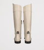 Brunello Cucinelli White Leather Riding Boots