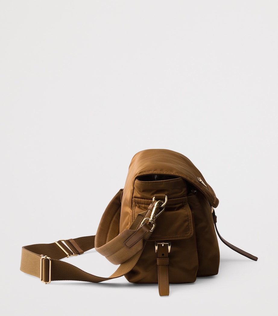 Prada Large Re-Nylon and Leather Explore Shoulder Bag