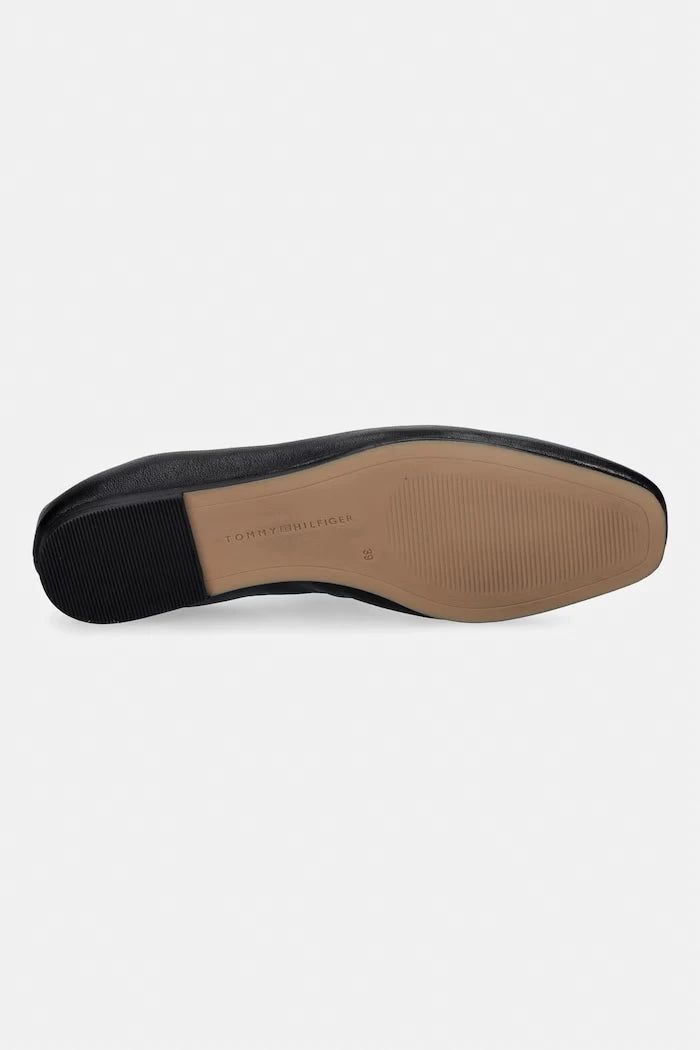 Tommy Hilfiger балеринки от кожа SOFT LEATHER ELLASTIC BALLERINA