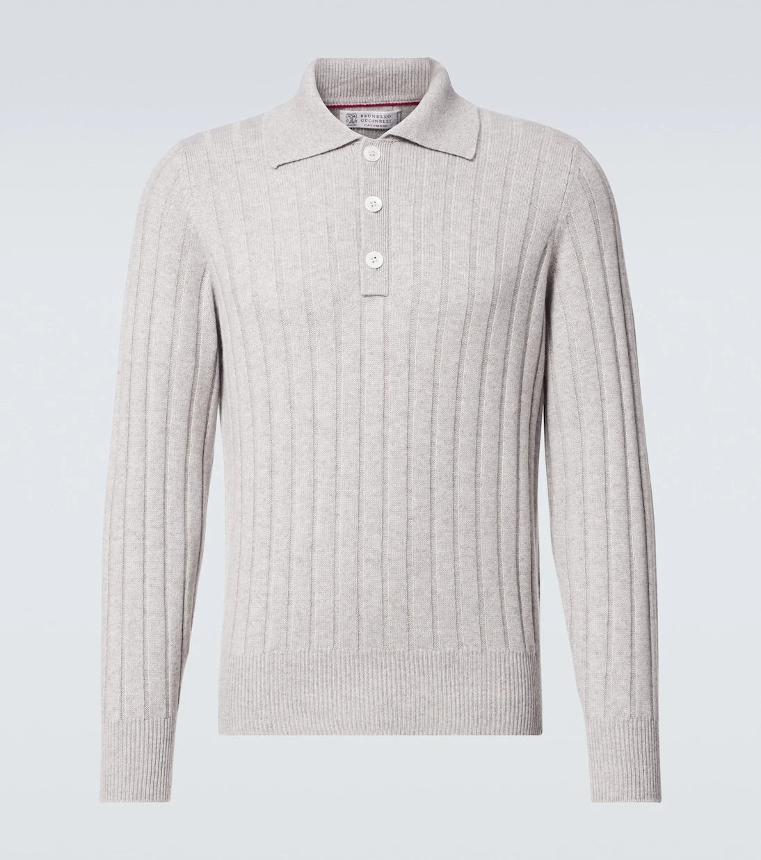 Brunello Cucinelli - Ribbed-knit cashmere polo sweater