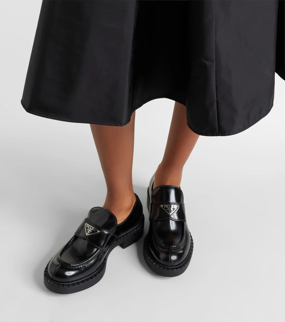 Prada - Platform leather loafers