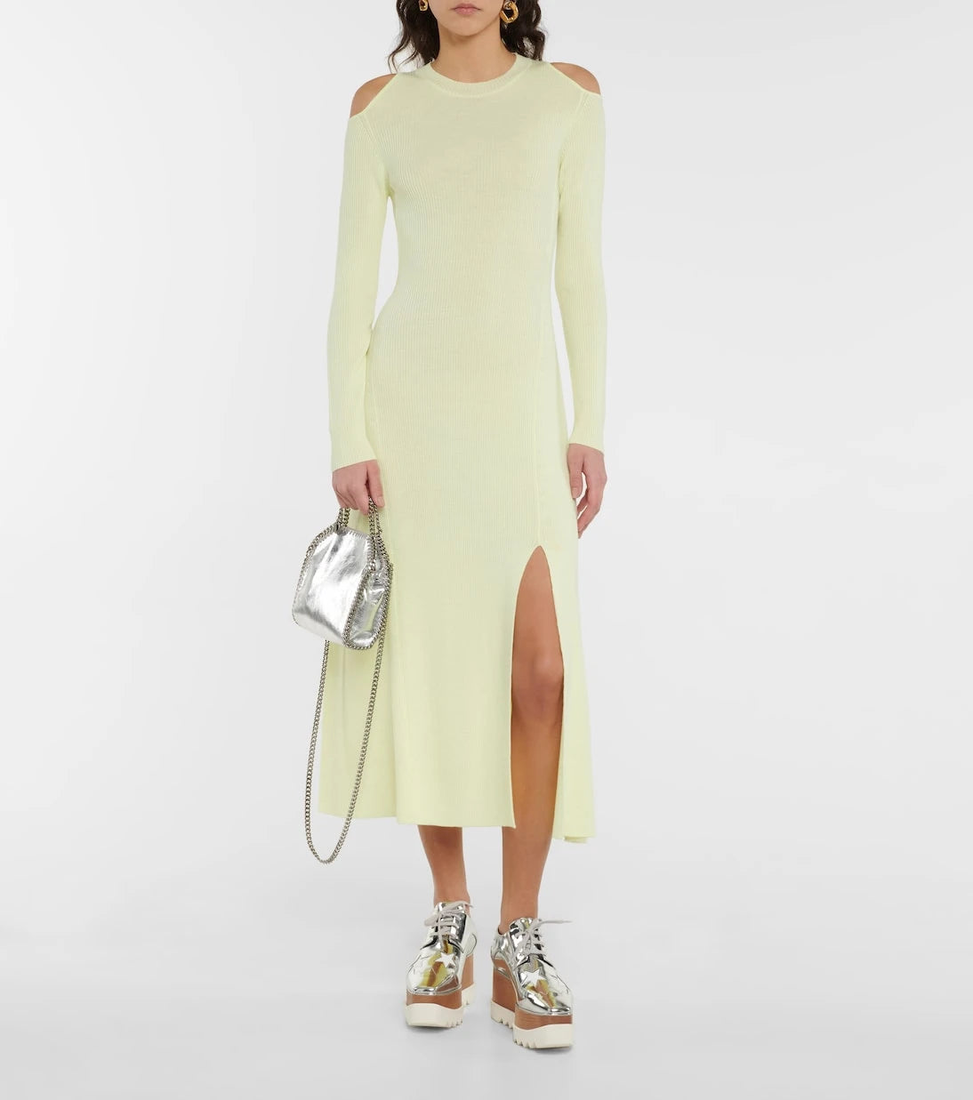 Stella McCartney - Cutout virgin wool midi dress