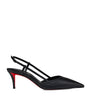 Christian Louboutin Black Miss Z Sling Nappa Leather Slingback Pumps 60