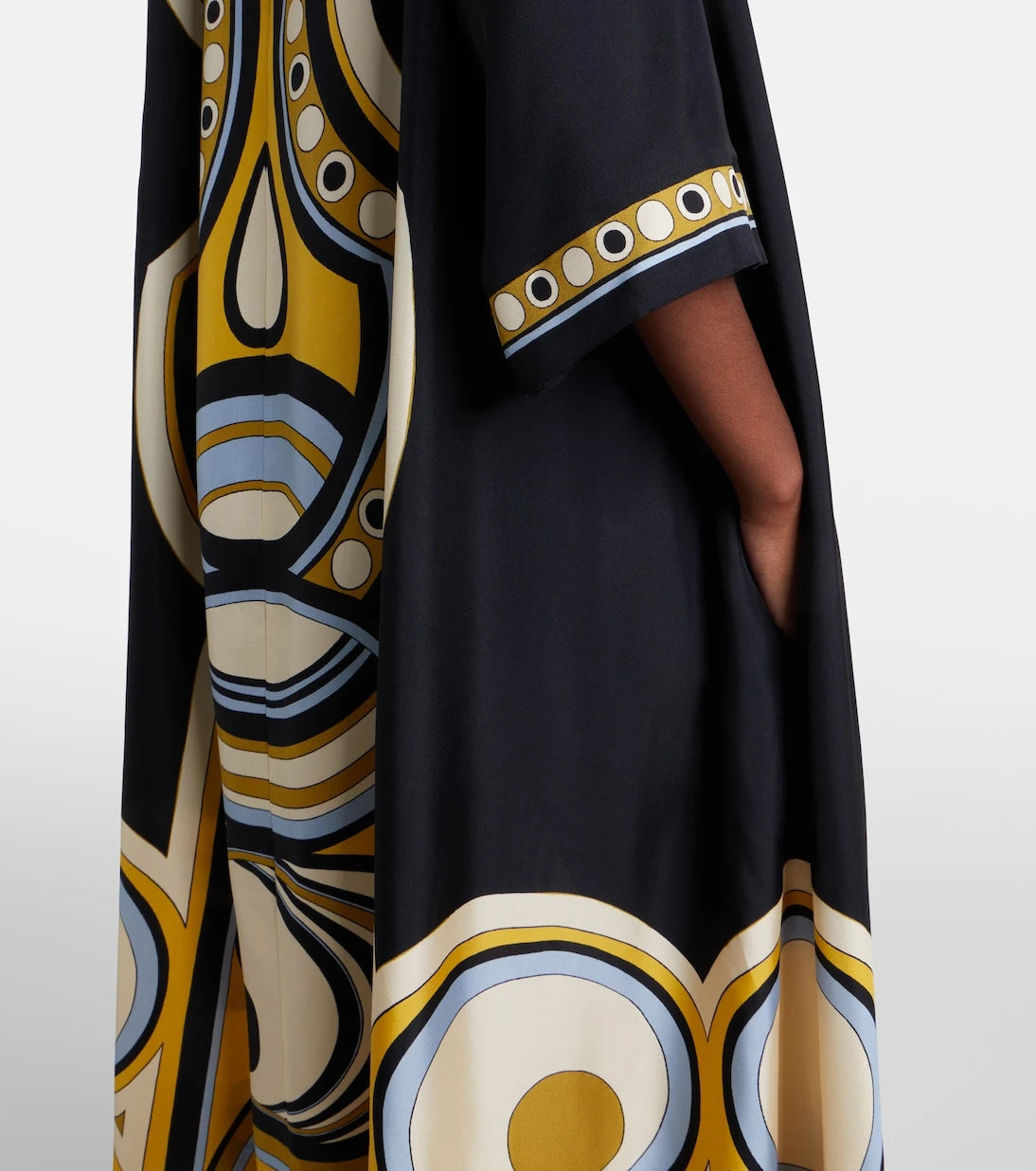 La DoubleJ - Muumuu printed silk twill maxi dress