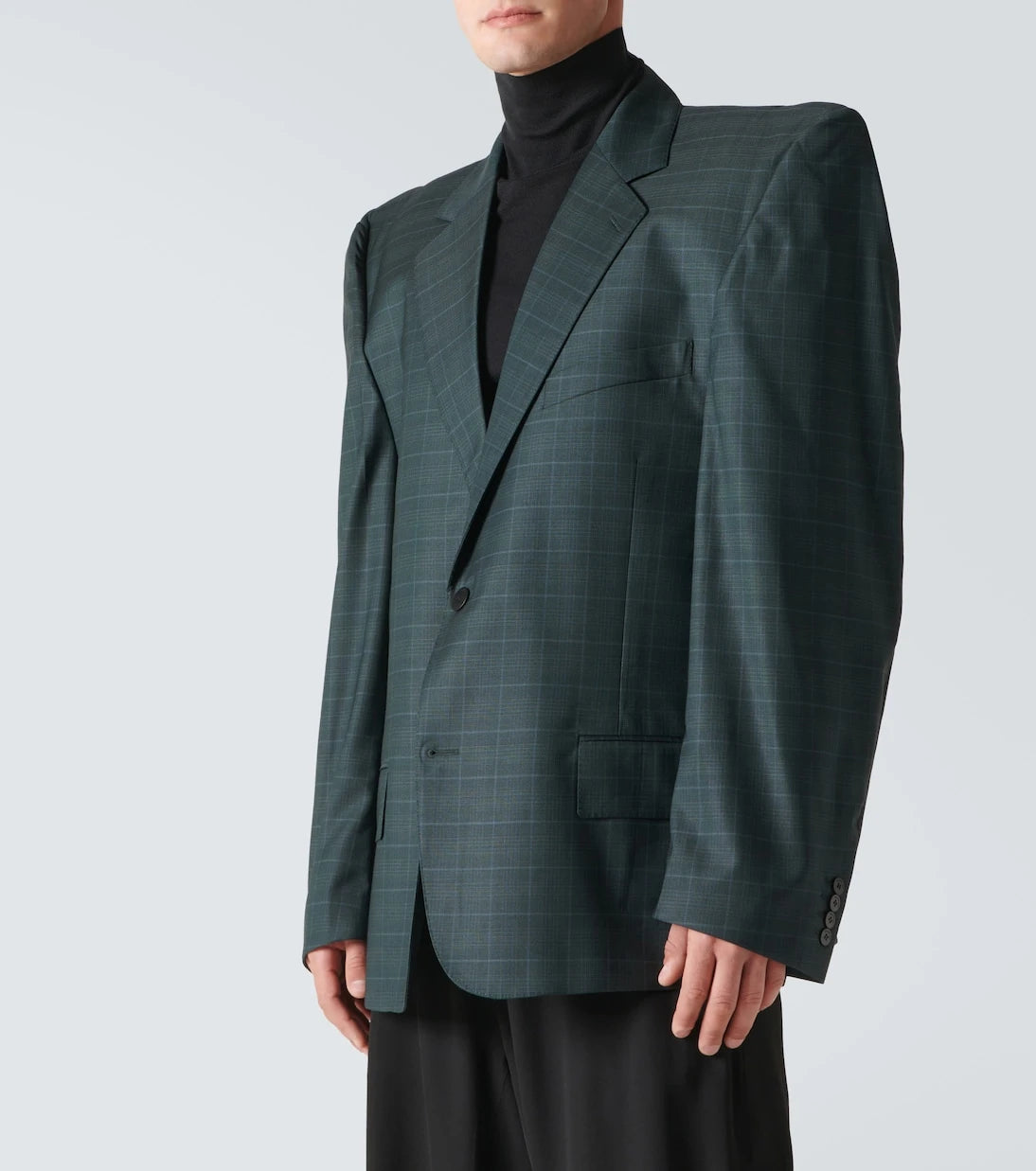 Balenciaga - Boxy checked wool blazer