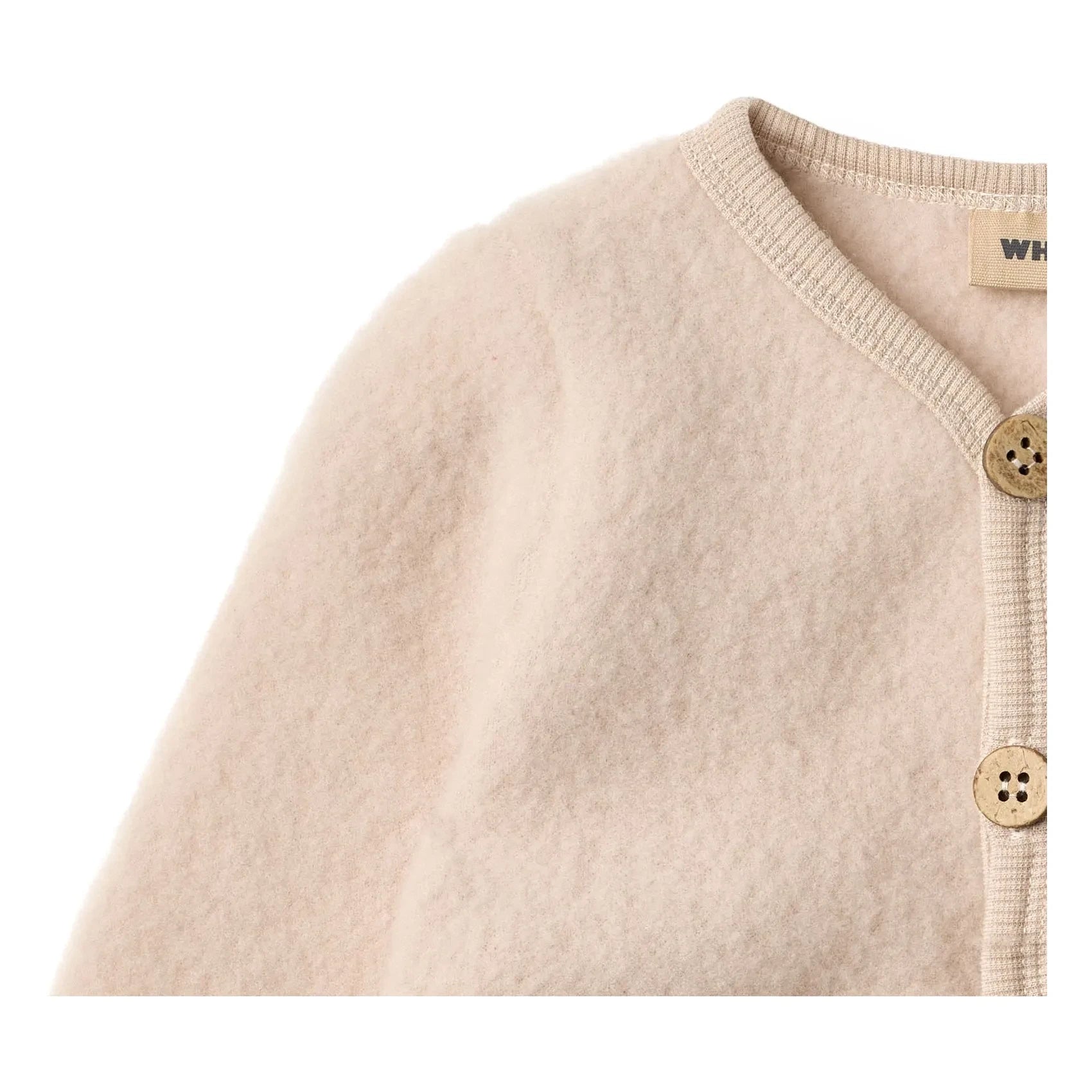 Wheat - Cardigan Kari Merino wool | Powder pink