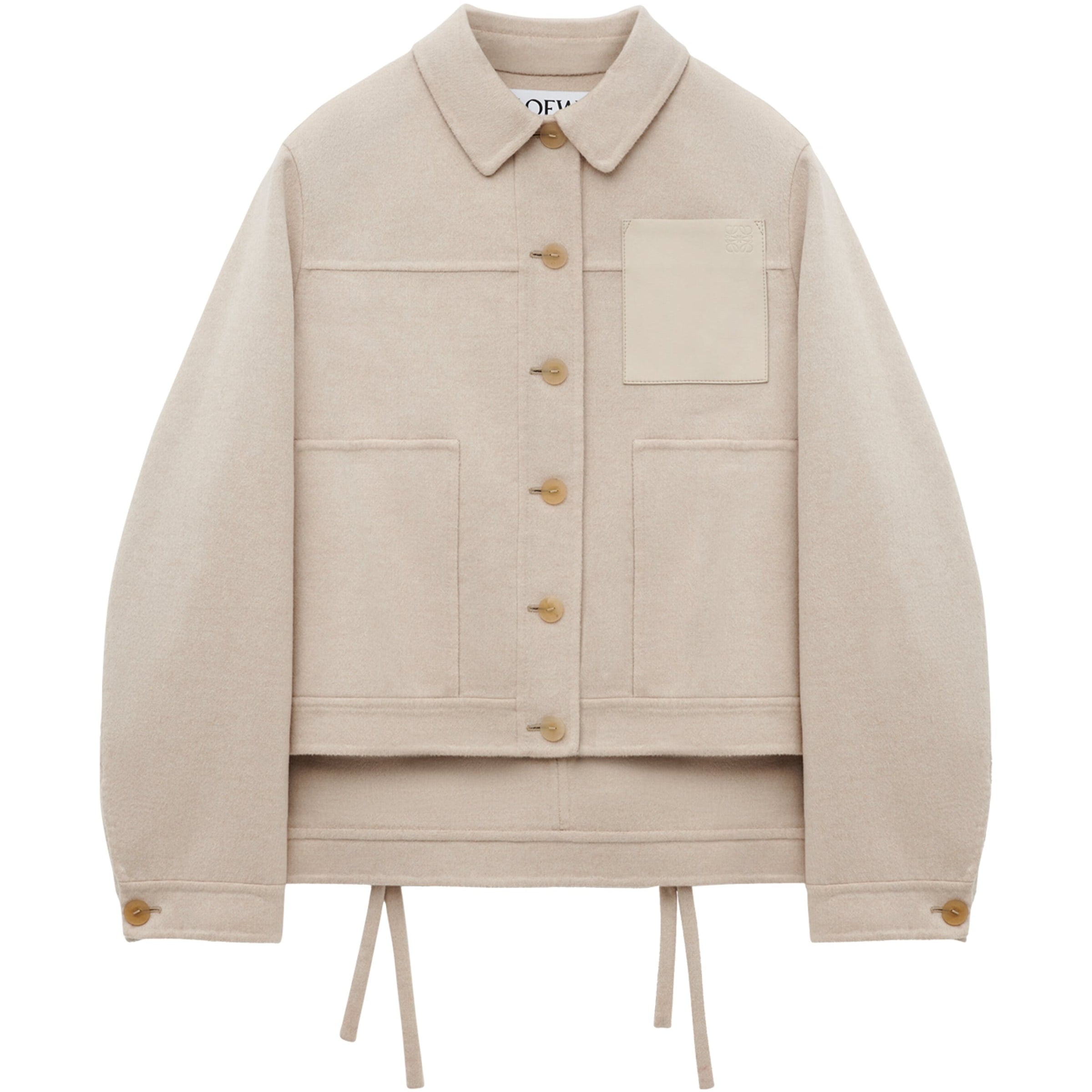 LOEWE Beige Wool-Cashmere Workwear Jacket