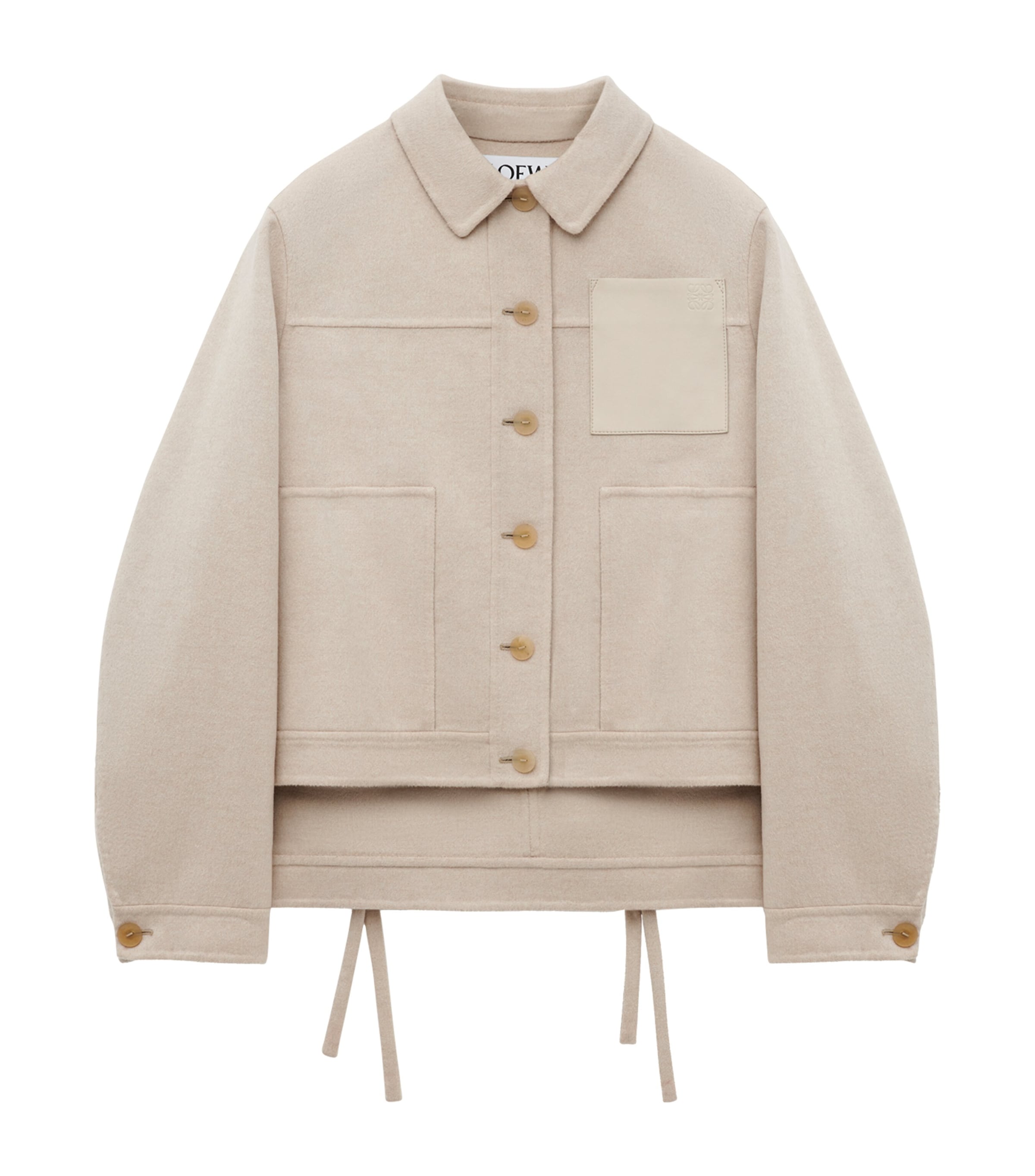 LOEWE Beige Wool-Cashmere Workwear Jacket