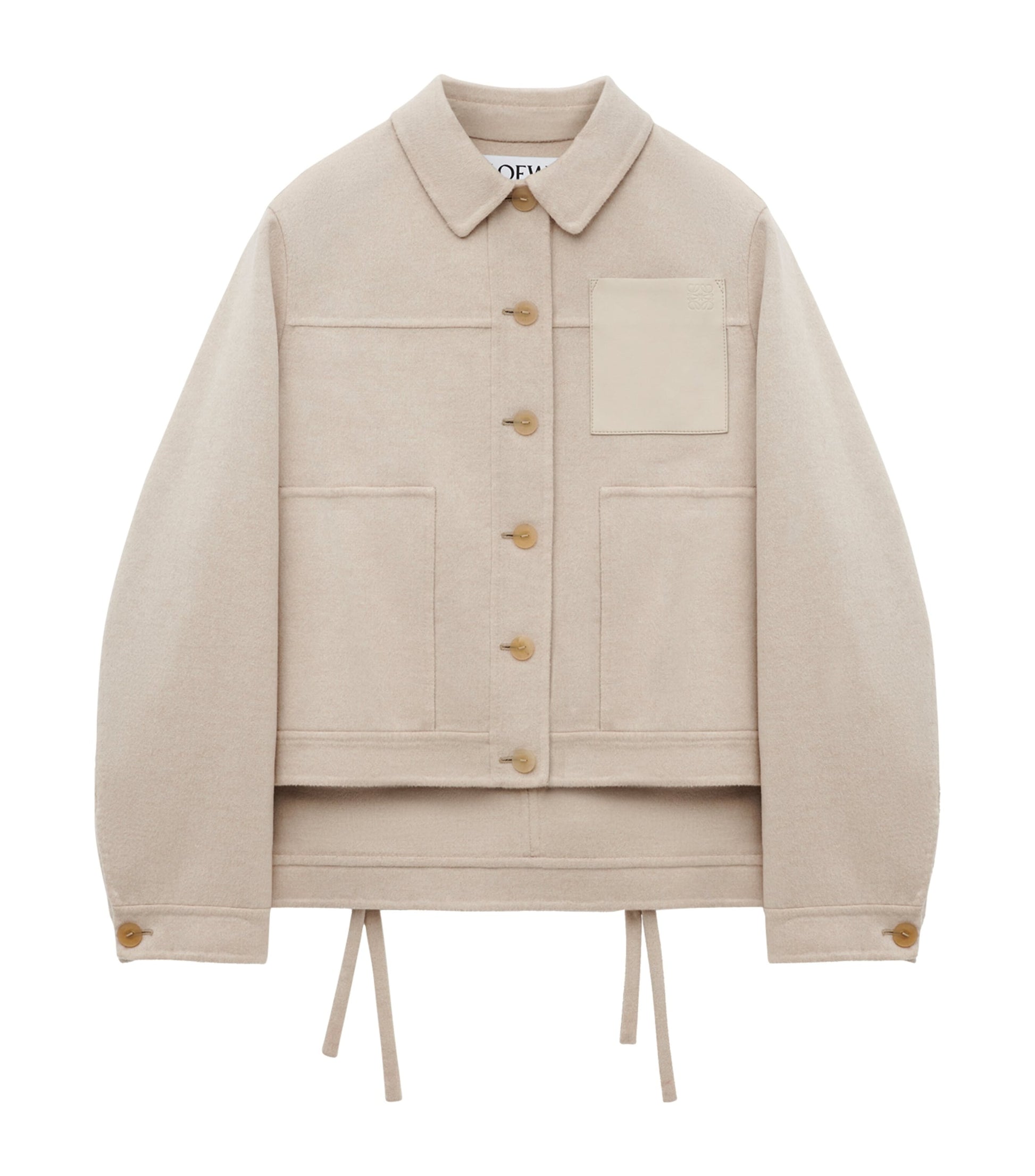 LOEWE Beige Wool-Cashmere Workwear Jacket
