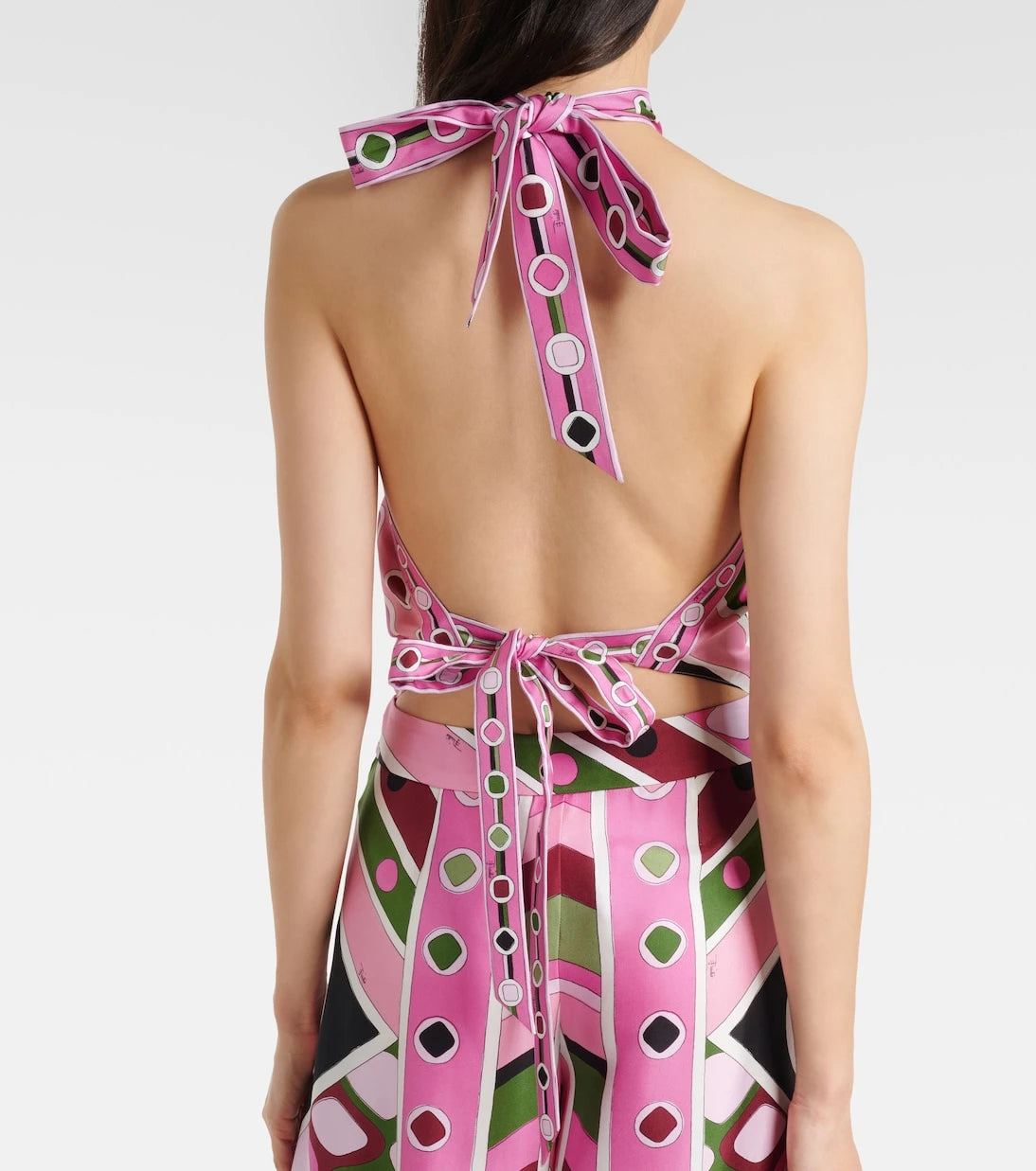 Pucci - Vivara halterneck silk satin top