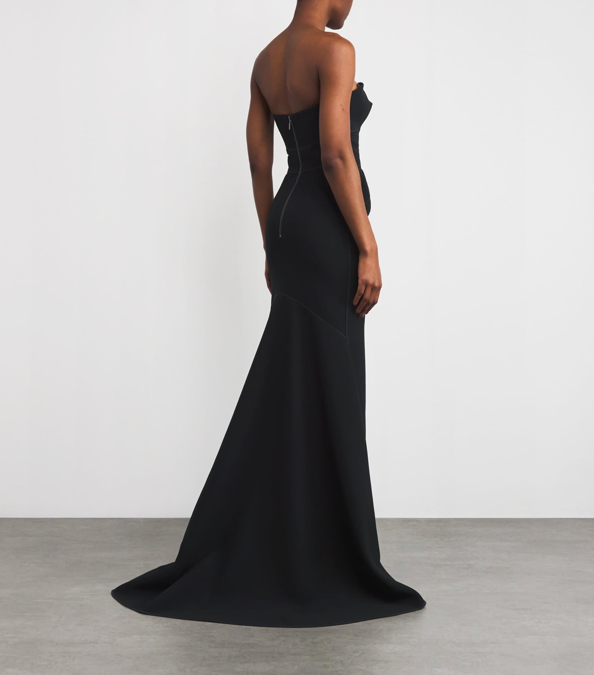 Maticevski Black Crepe Embellished Residence Gown