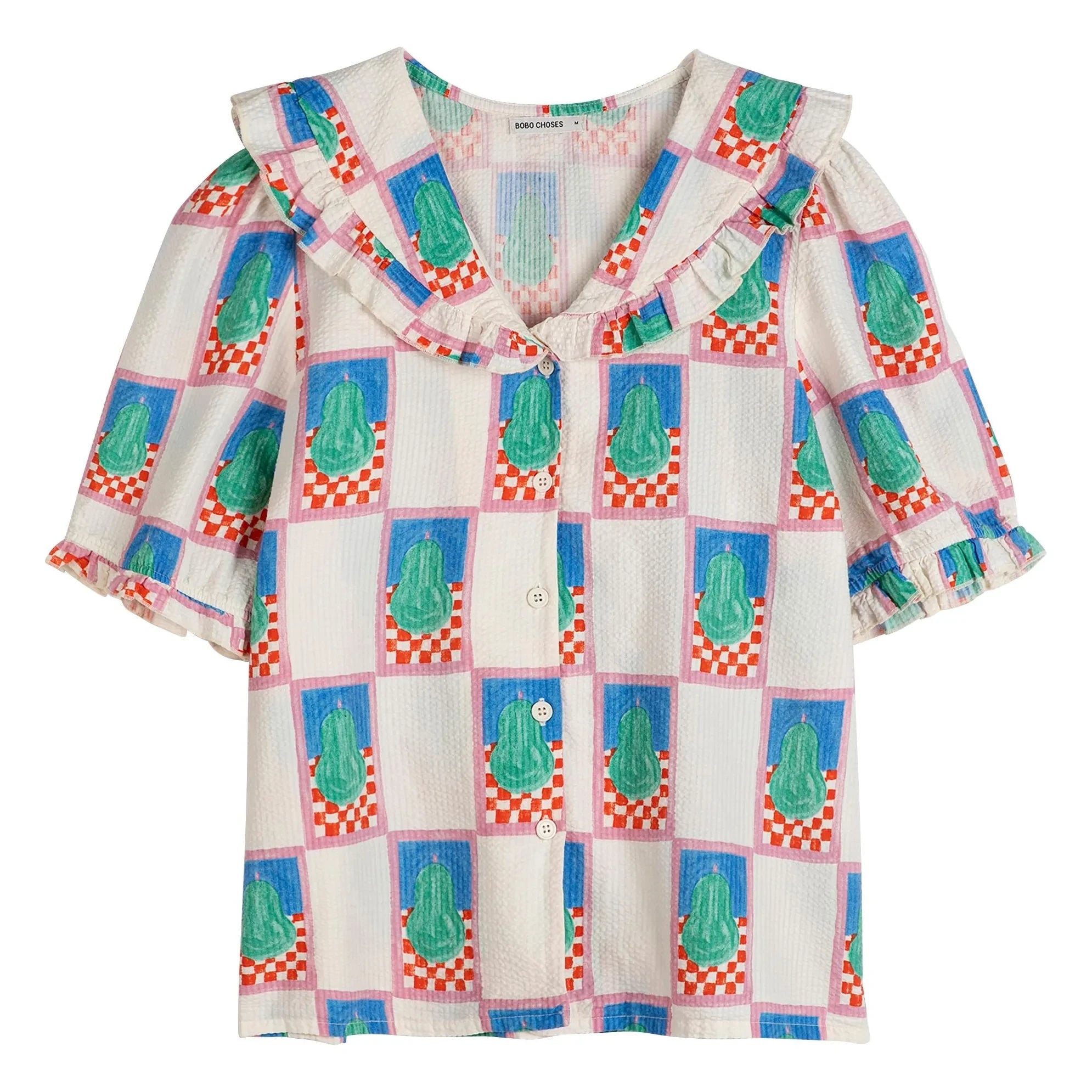Bobo Choses - Pear Cotton Shirt | Cream