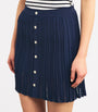 Blue Knitted Mini Skirt