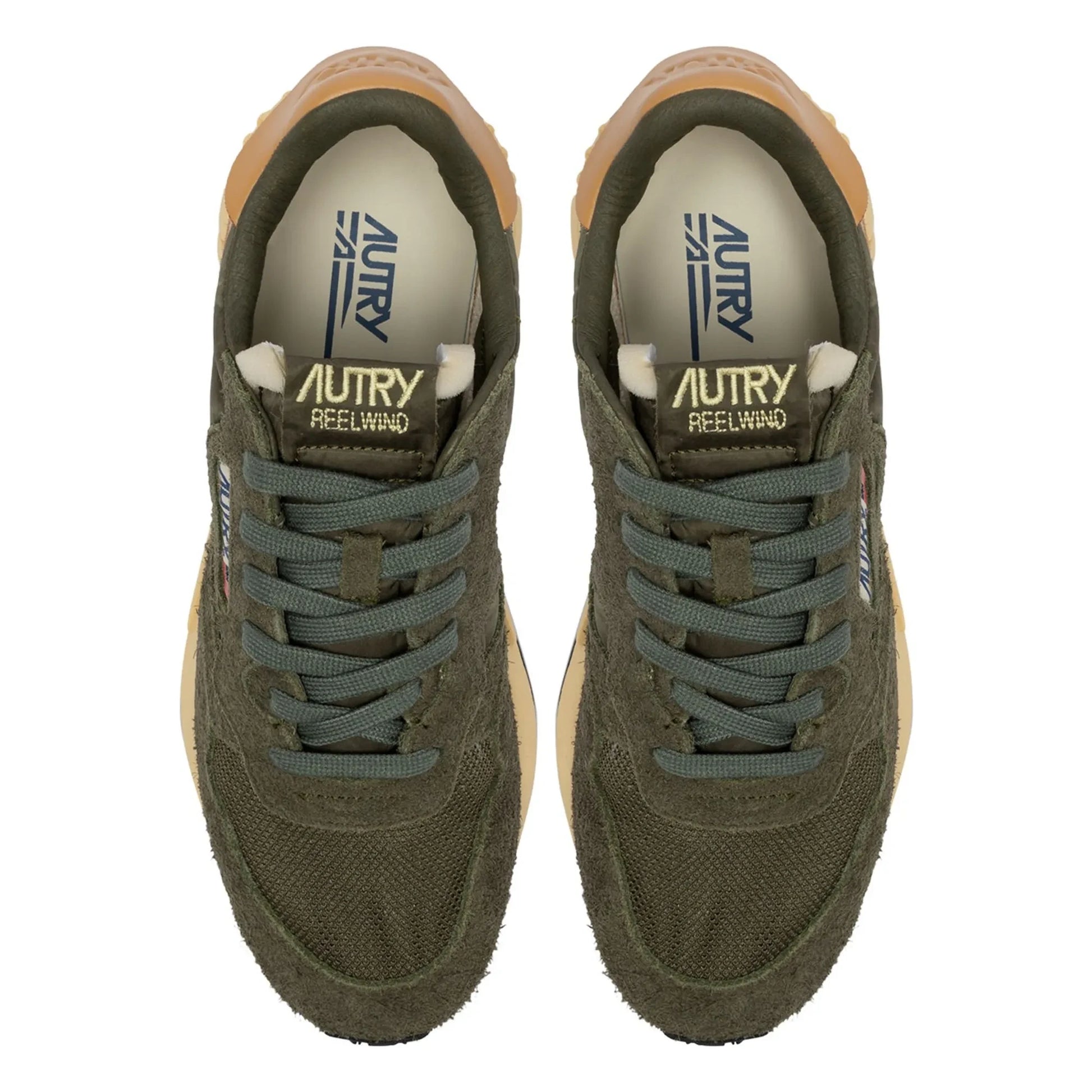 Autry - Baskets Reelwind Low Bicolore Suède | Khaki