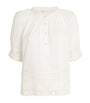 Cotton Lace-Trim Faye Blouse