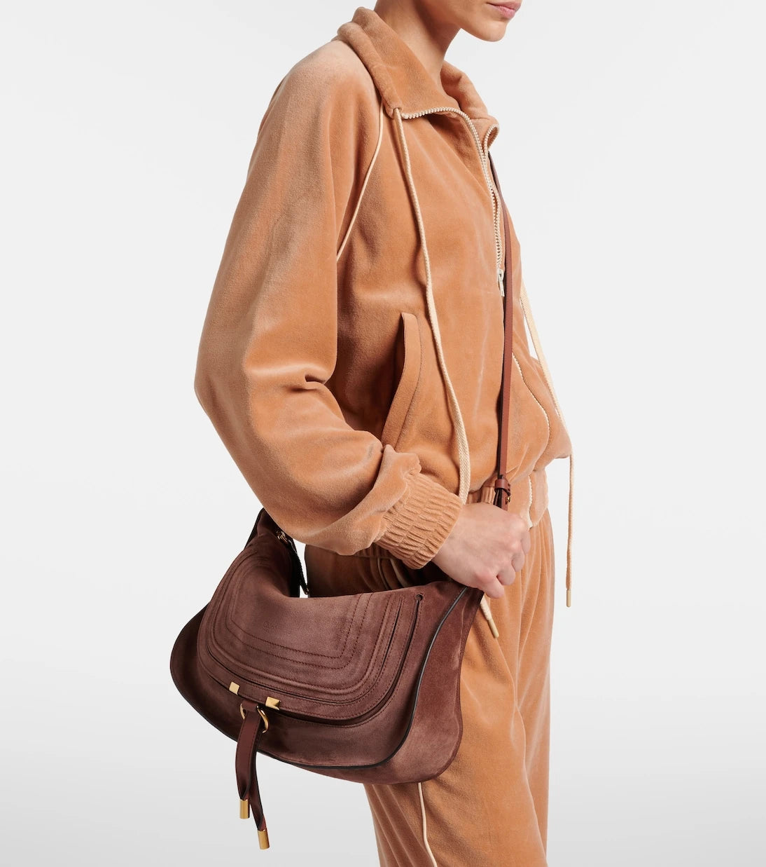 Chloé - Marcie Small suede shoulder bag