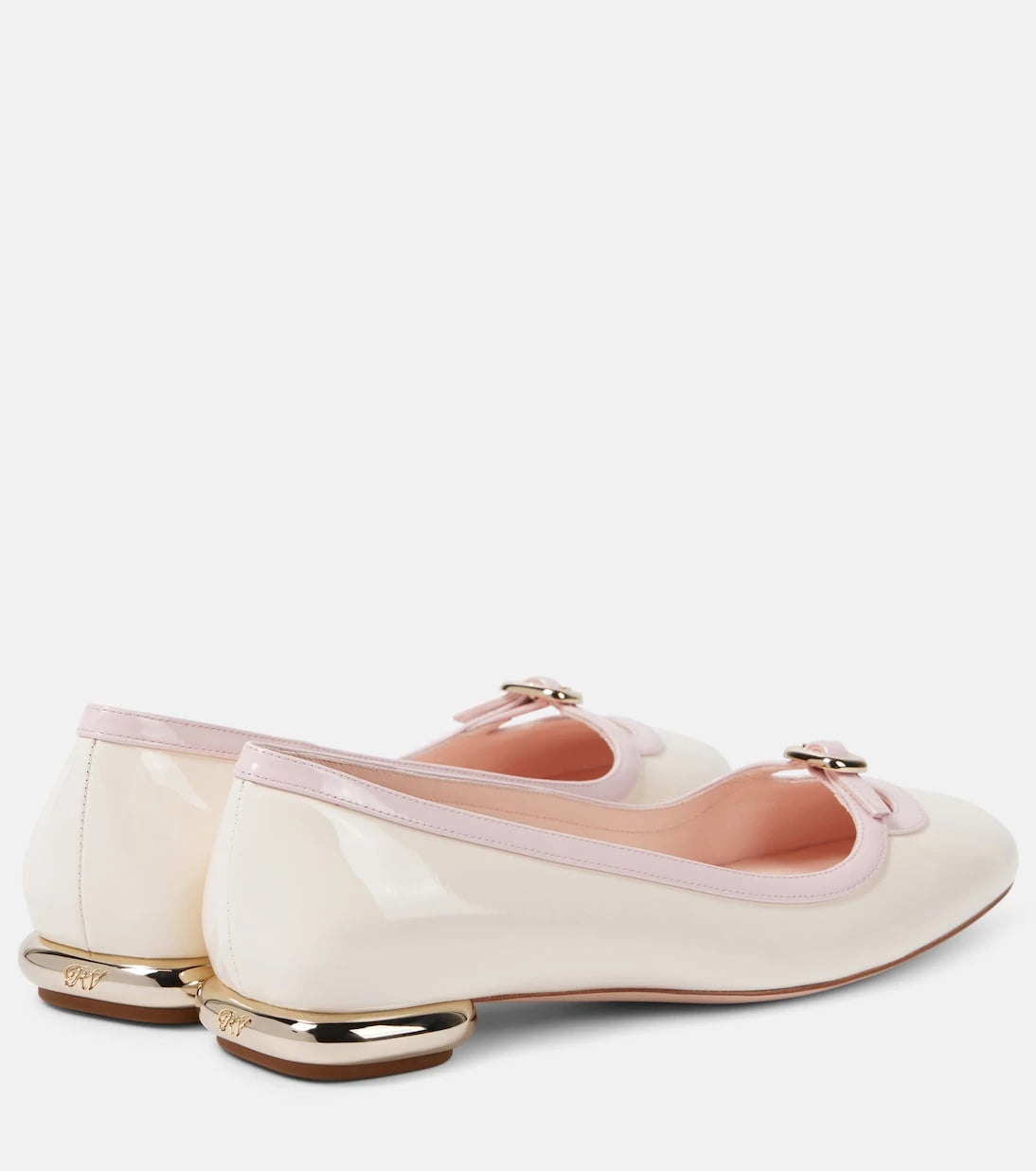 Roger Vivier - Choc B Mini leather ballet flats